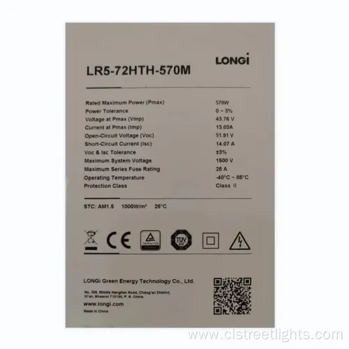 Longi Hi-Mo 6 570W-590W Mono PV Solar Panels with Affordable Pricing